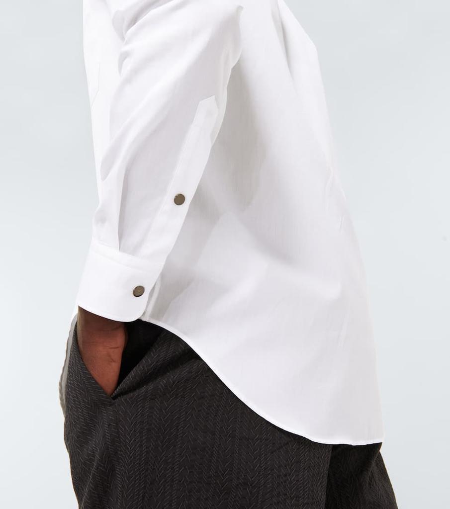 长袖棉质斜纹布衬衫商品第5张图片规格展示