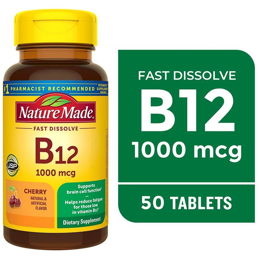 商品Nature Made|Vitamin B12 Sublingual 1000 mcg Sugar Free Fast Dissolve Tablets,价格¥101,第5张图片详细描述