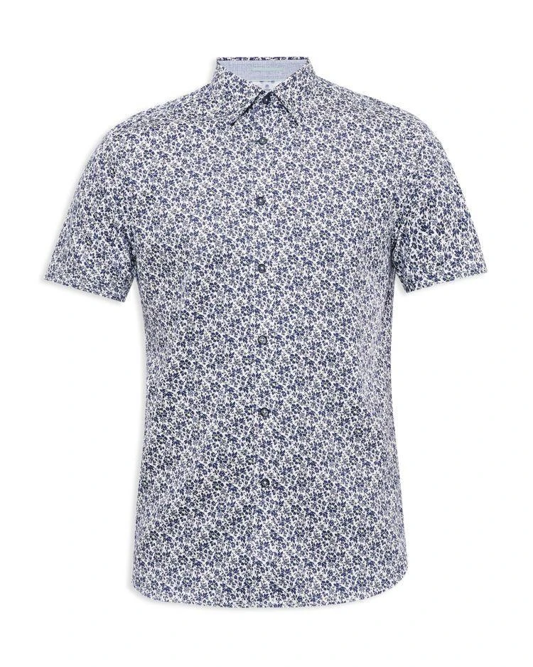 商品Ted Baker London|Alygar Floral Print Regular Fit Button-Down Shirt,价格¥615,第4张图片详细描述