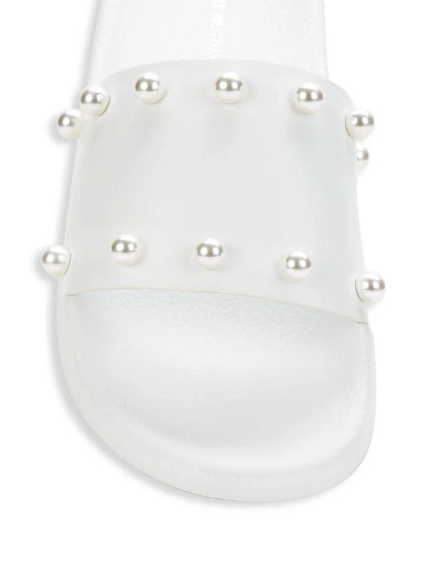 商品Stuart Weitzman|Studded Leather Platform Slides,价格¥761,第5张图片详细描述