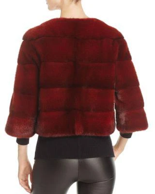 商品Maximilian|Cropped Nafa Mink Fur Jacket - 100% Exclusive,价格¥17947,第2张图片详细描述