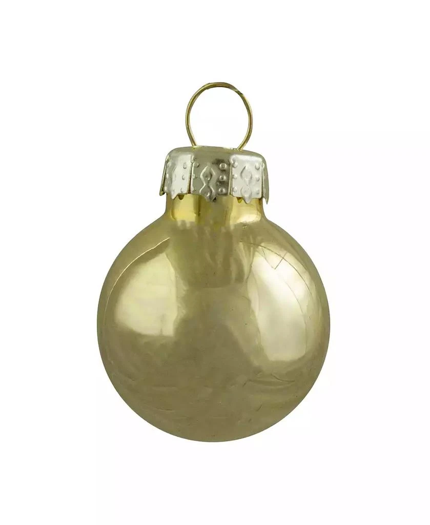 商品Northlight|24 Count 2 Finish Mini Glass Christmas Ball Ornaments 25mm Set, 1",价格¥78,第3张图片详细描述