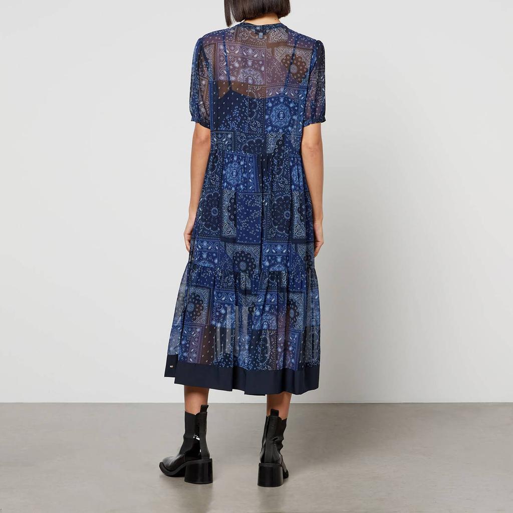 Tommy Hilfiger Women's Wool Blend Peacoat - Patchwork Bandana/Desert Sky商品第2张图片规格展示