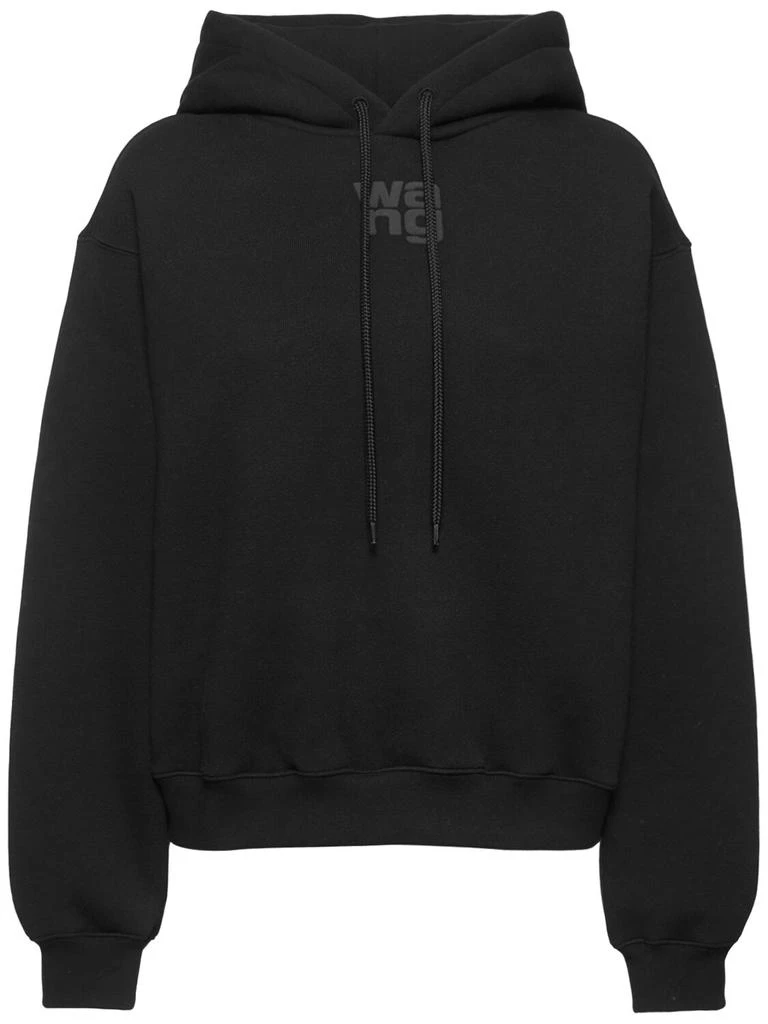 商品Alexander Wang|Essential Terry Cotton Hoodie W/ Logo,价格¥2351,第1张图片