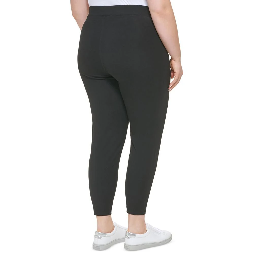 商品Calvin Klein|Trendy Plus Size High-Waist Logo Leggings,价格¥156,第2张图片详细描述