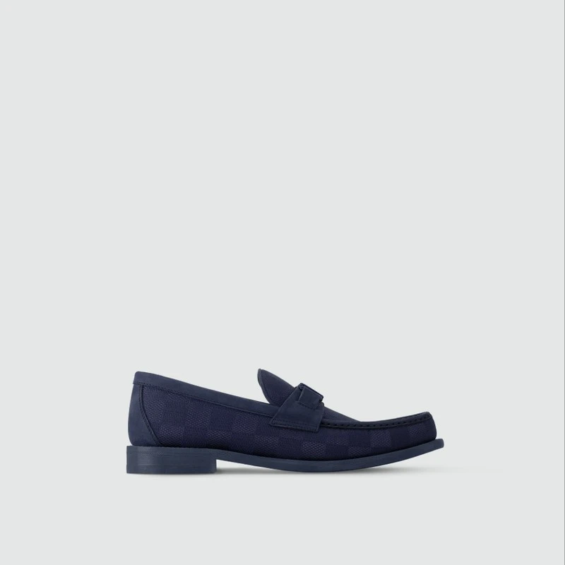 商品Louis Vuitton|【预售3-7天】LV/路易威登 男士海军蓝帆布乐福鞋,价格¥7926,第1张图片