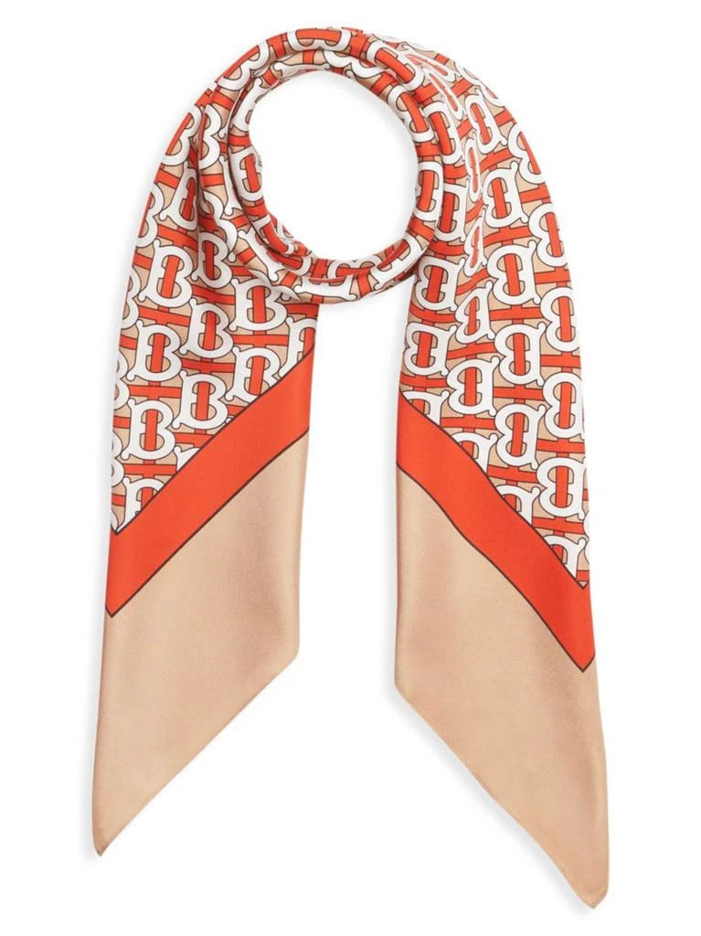 商品Burberry|Monogram Silk Scarf,价格¥1198,第1张图片