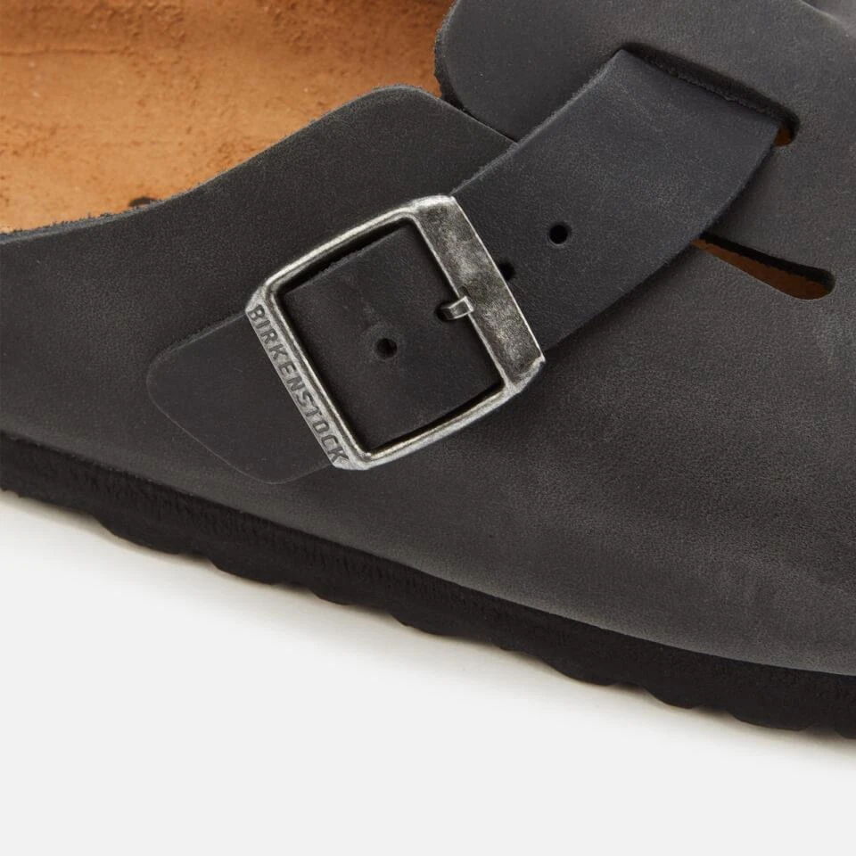 商品Birkenstock|BIRKENSTOCK WOMEN'S BOSTON OILED LEATHER MULES - BLACK,价格¥1259,第4张图片详细描述