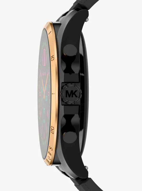 商品Michael Kors|Gen 6 Bradshaw Black-Tone and Logo Silicone Smartwatch,价格¥2425,第2张图片详细描述