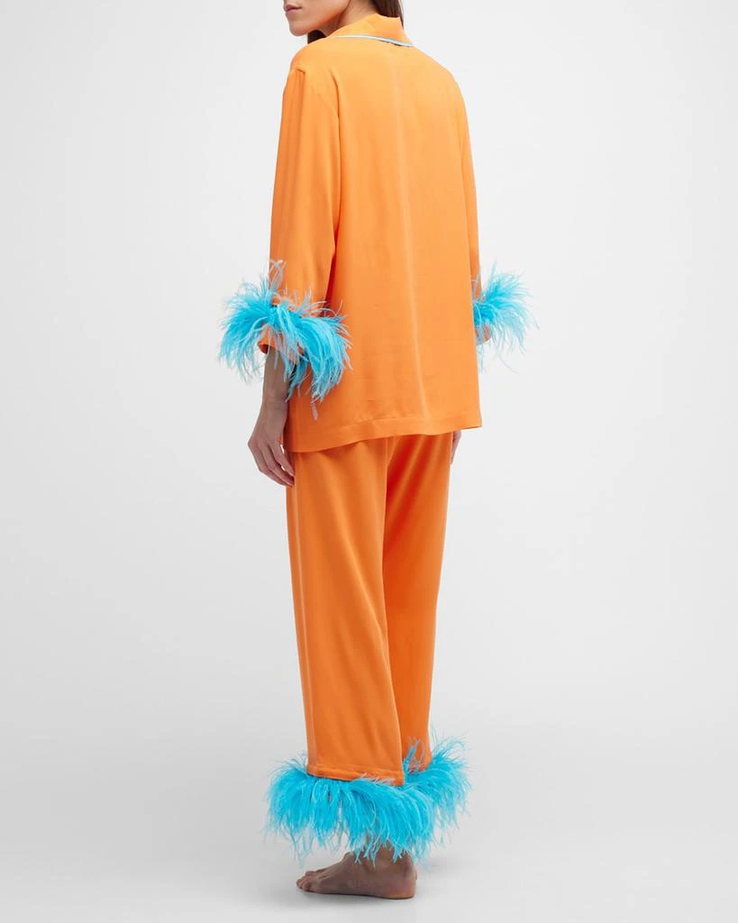商品Sleeper|Cropped Feather-Trim Party Pajama Set,价格¥751,第4张图片详细描述