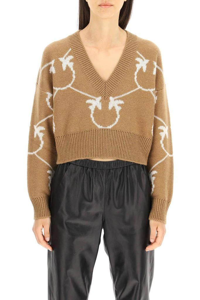 商品PINKO|Pinko love birds wool and alpaca blend sweater,价格¥1118,第2张图片详细描述