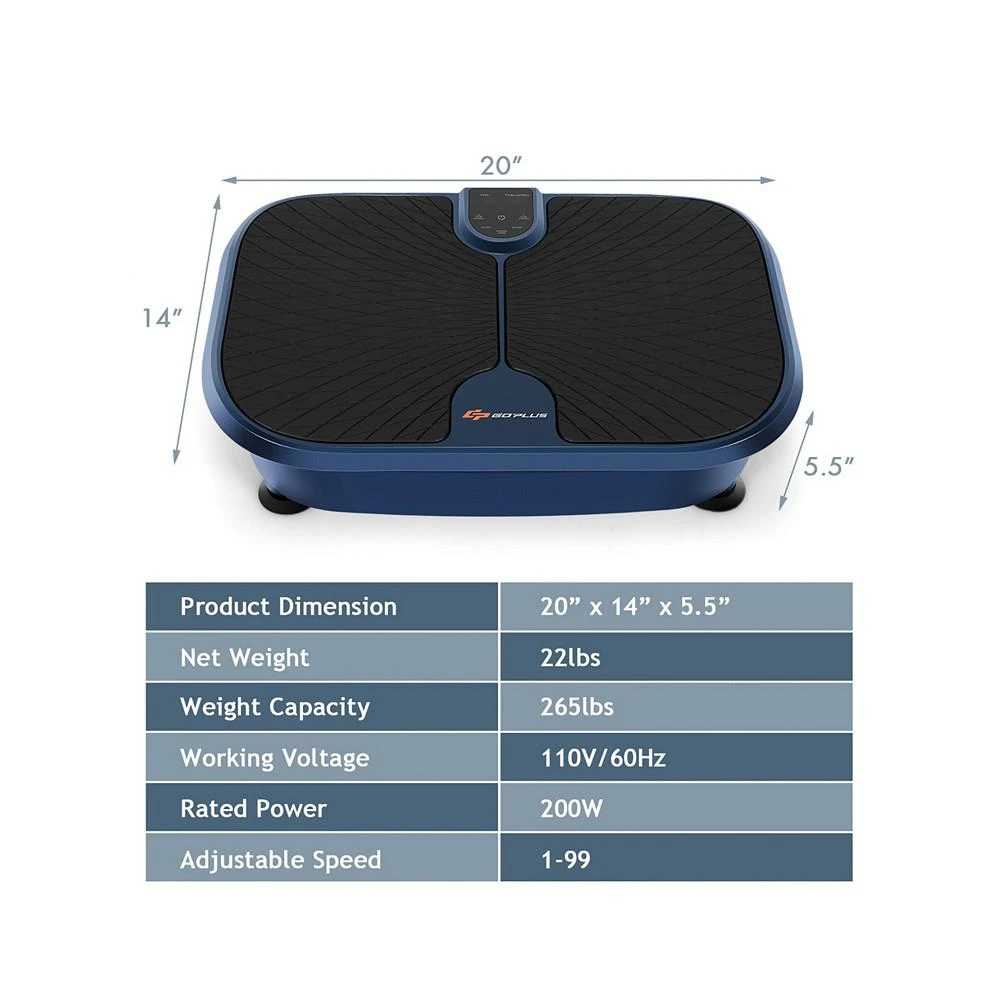 商品Costway|Mini Vibration Plate Fitness Exercise Machine with Remote Control,价格¥700,第3张图片详细描述