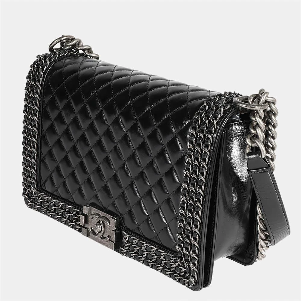 商品[二手商品] Chanel|Chanel Black Quilted Calfskin Chained Medium Boy Bag,价格¥37971,第2张图片详细描述
