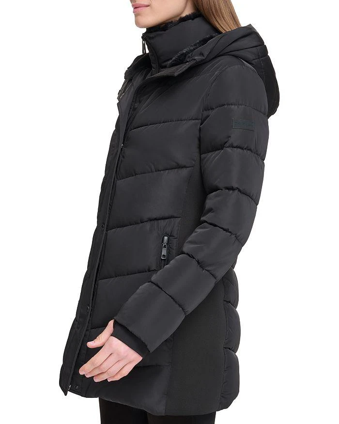 商品Calvin Klein|Faux Fur Trim Puffer Coat,价格¥1325,第3张图片详细描述