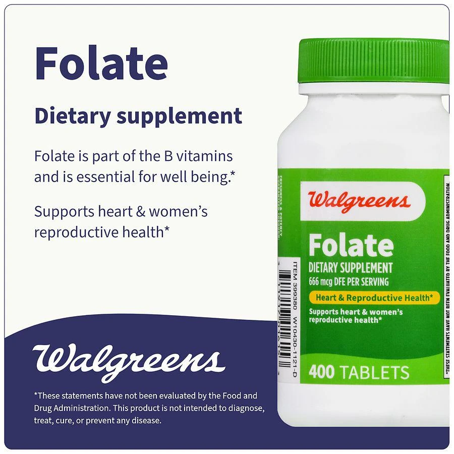 Folate 666 mcg DFE Tablets 商品