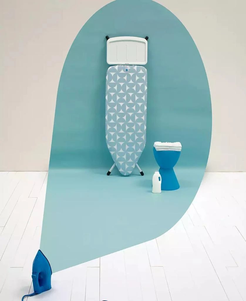 商品Brabantia|Ironing Board C, 49 x 18", 124 x 45 Centimeter with Solid Steam Unit Holder, 1" 25 Millimeter and White Frame,价格¥1742,第2张图片详细描述