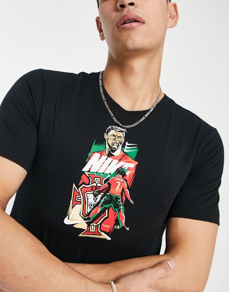 Nike Football World Cup 2022 Portugal unisex Player t-shirt in black商品第3张图片规格展示