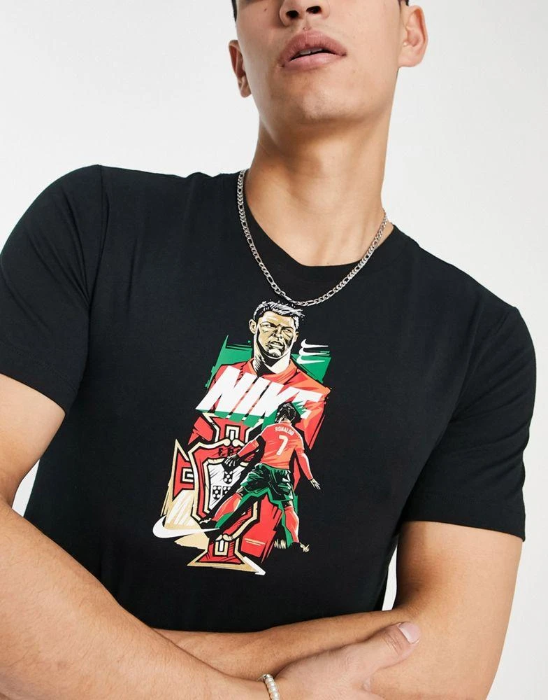 商品NIKE|Nike Football World Cup 2022 Portugal unisex Player t-shirt in black,价格¥216,第3张图片详细描述