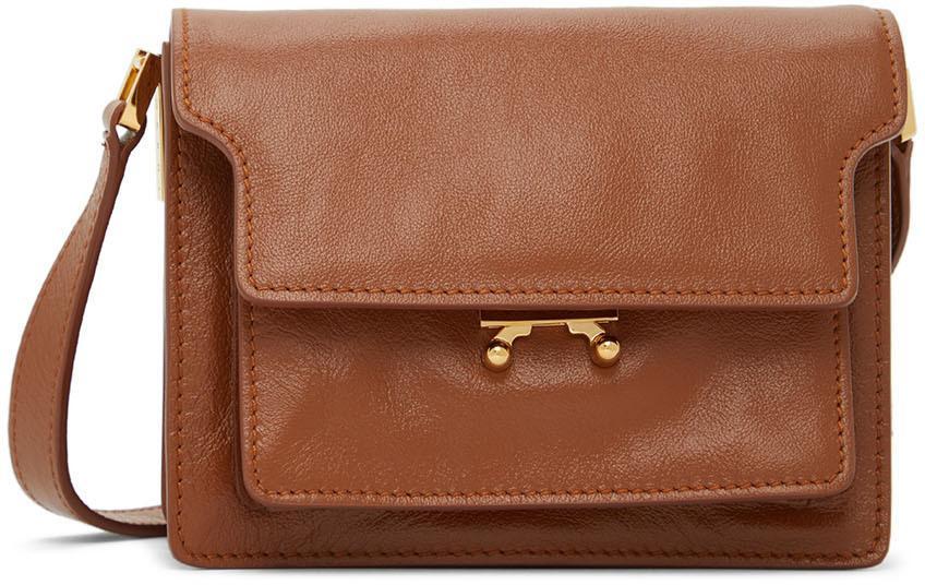 商品Marni|Brown Mini Trunk Shoulder Bag,价格¥9118,第1张图片