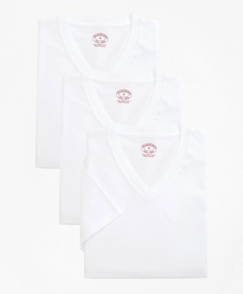 商品Brooks Brothers|Boys Cotton V-Neck Undershirt - Three Pack,价格¥123,第1张图片