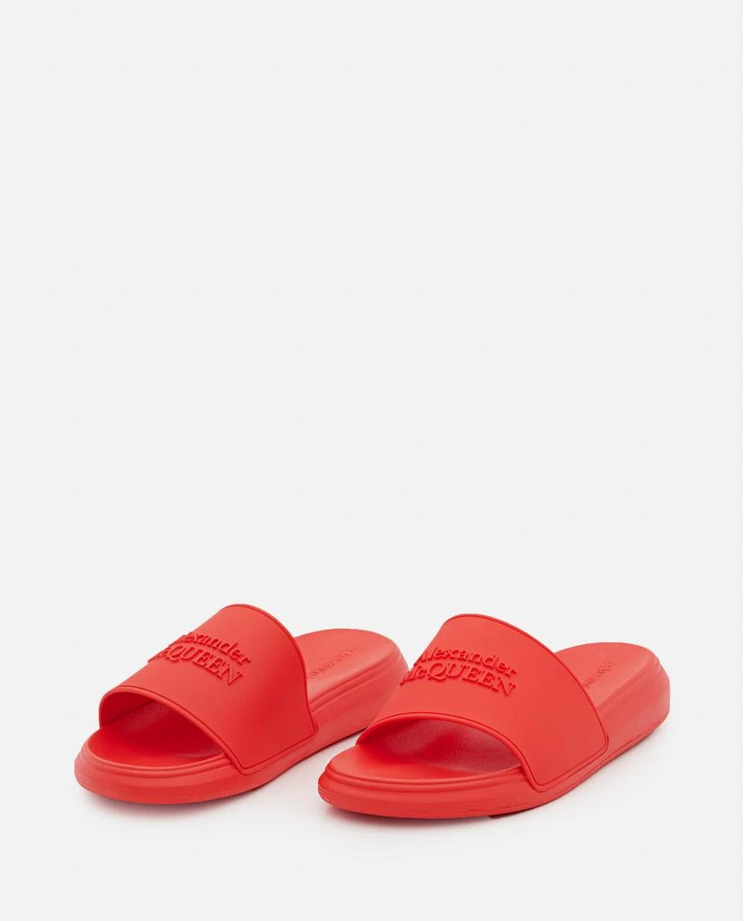 商品Alexander McQueen|Alexander McQueen LOGO RUBBER SLIDE SANDALS size 36,价格¥2191,第2张图片详细描述