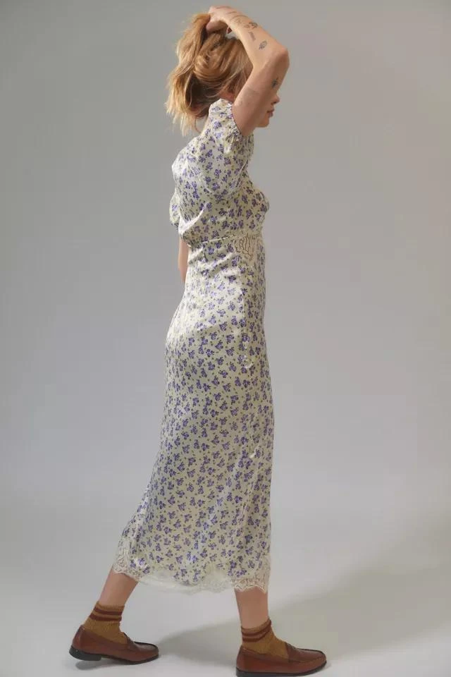 商品Urban Outfitters|UO Lauren Lace-Trim Floral Midi Dress,价格¥150,第5张图片详细描述