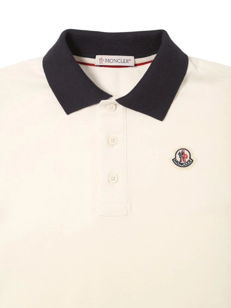 商品Moncler|Piqué Cotton Polo Shirt W/ Logo Patch,价格¥1089,第1张图片