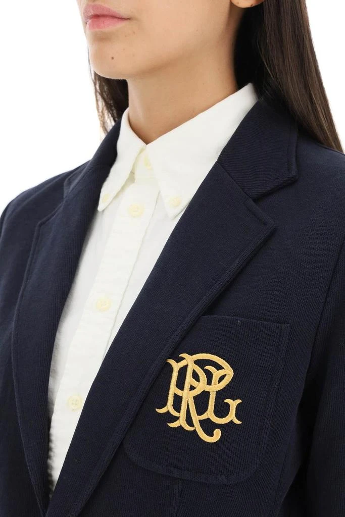 商品Ralph Lauren|STRETCH KNIT BLAZER WITH MONOGRAM EMBROIDERY,�价格¥1862,第5张图片详细描述