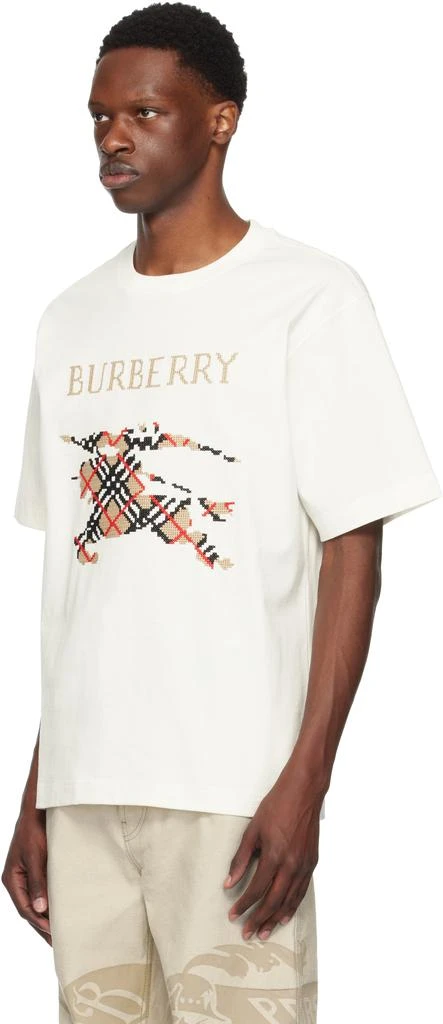 商品Burberry|Off-White Cross Stitch EKD​ Cotton T-shirt,价格¥4587,第4张图片详细描述