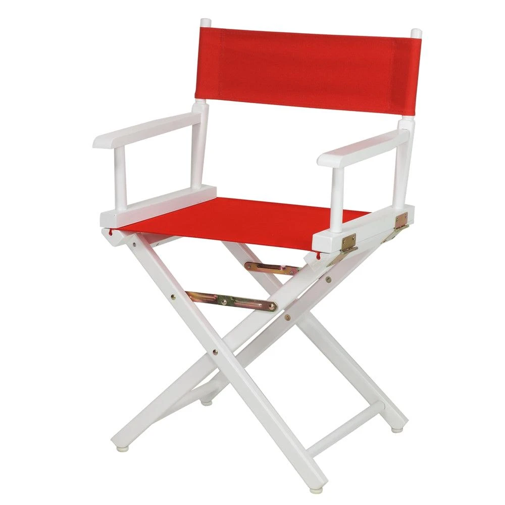 商品Casual Home|18" Director's Chair White Frame-Red Canvas,价格¥687,第4张图片详细描述