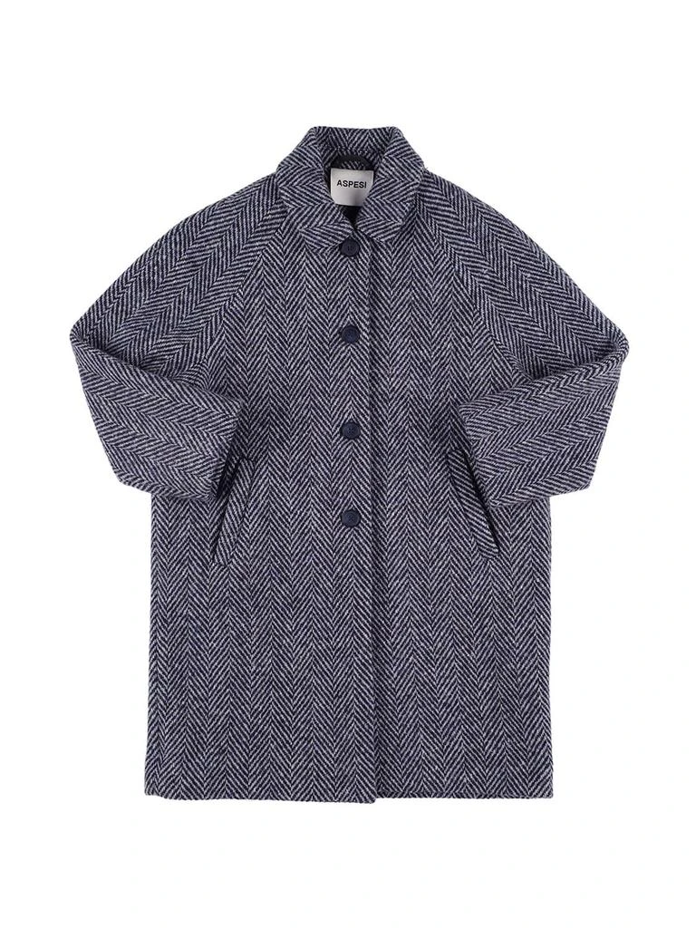 商品ASPESI|Herringbone Wool Blend Coat,价格¥1753,第1张图片