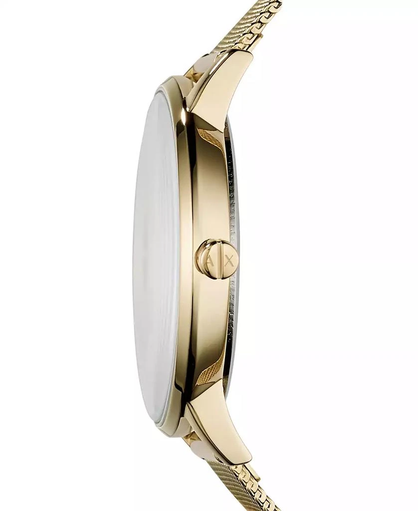 商品Armani Exchange|Women's Three-Hand Gold-Tone Stainless Steel Mesh Watch 36mm,价格¥1271,第2张图片详细描述