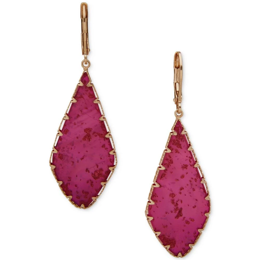商品Lonna & Lilly|Gold-Tone Framed Flat Stone Drop Earrings,价格¥194,第1张图片