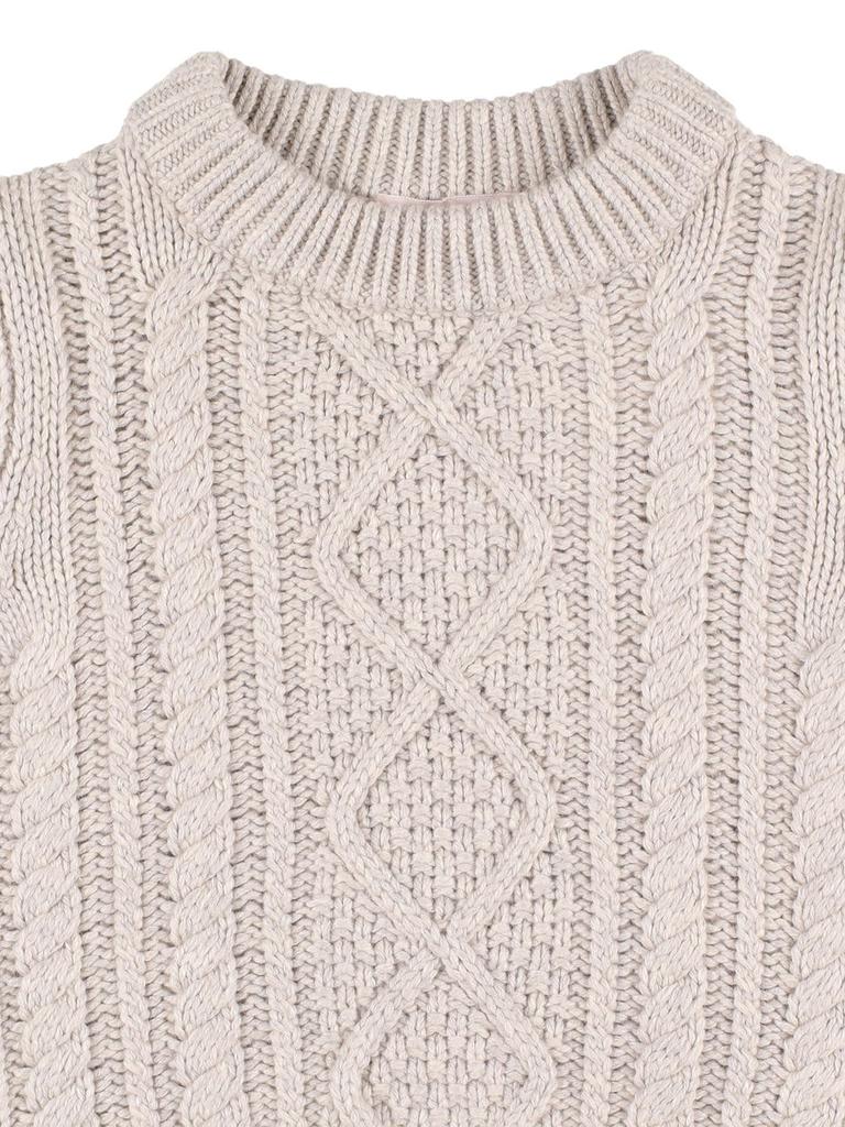 Wool & Cashmere Blend Cable Knit Sweater商品第1张图片规格展示