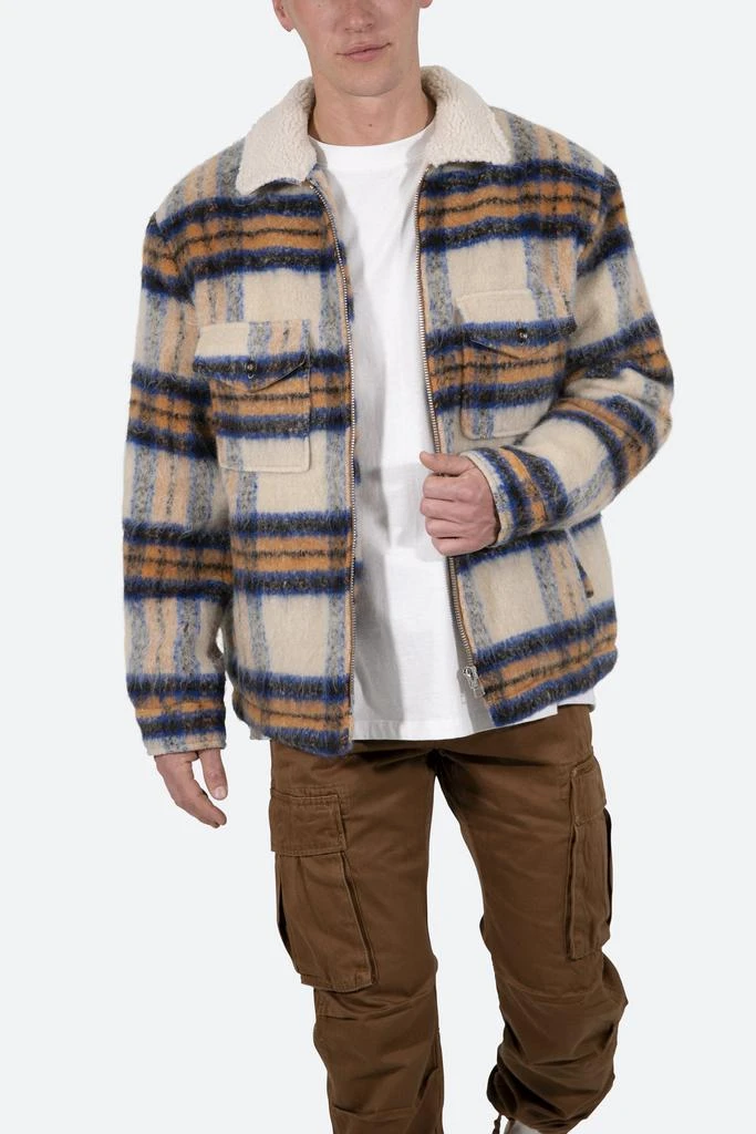 Plaid Mohair Jacket - Blue/White/Orange 商品