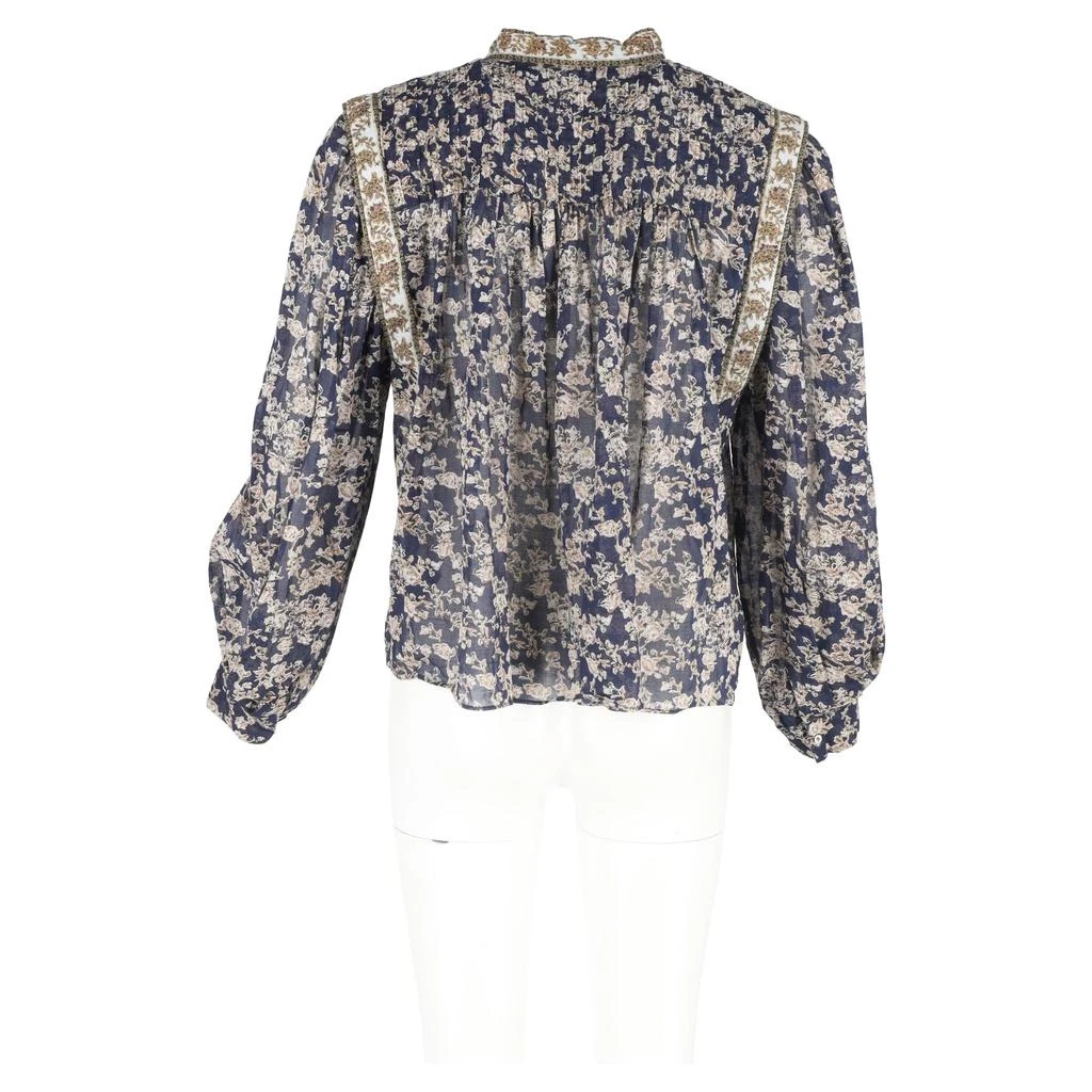 Etoile Vega Floral Print Blouse in Blue Cotton 商品