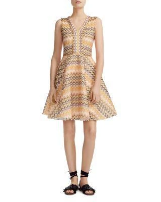 商品Maje|Reinetta Printed Fit-and-Flare Dress 连衣裙,价格¥1390,第1张图片