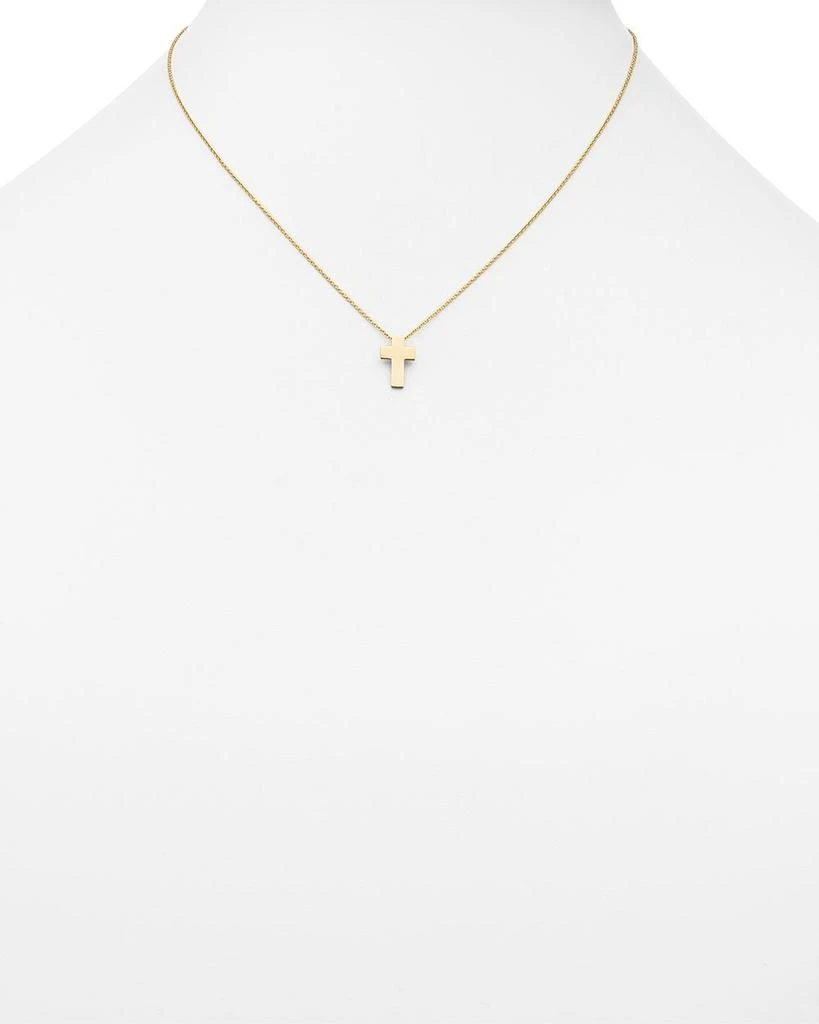 18K Yellow Gold "Tiny Treasure" Cross Pendant Necklace, 18" 商品