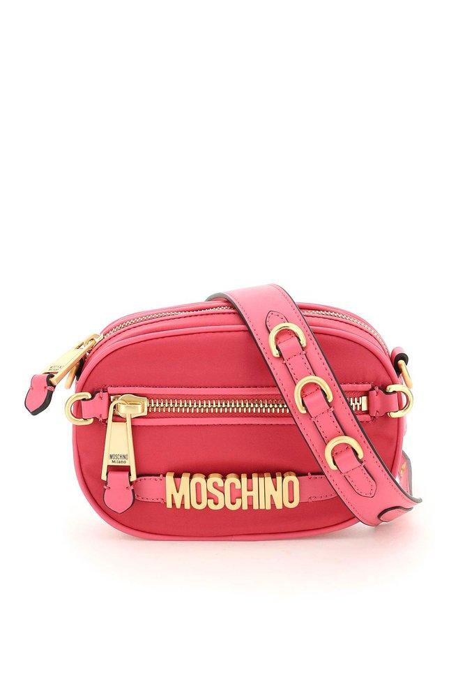 Moschino Logo Plaque Zip-Up Crossbody Bag商品第1张图片规格展示