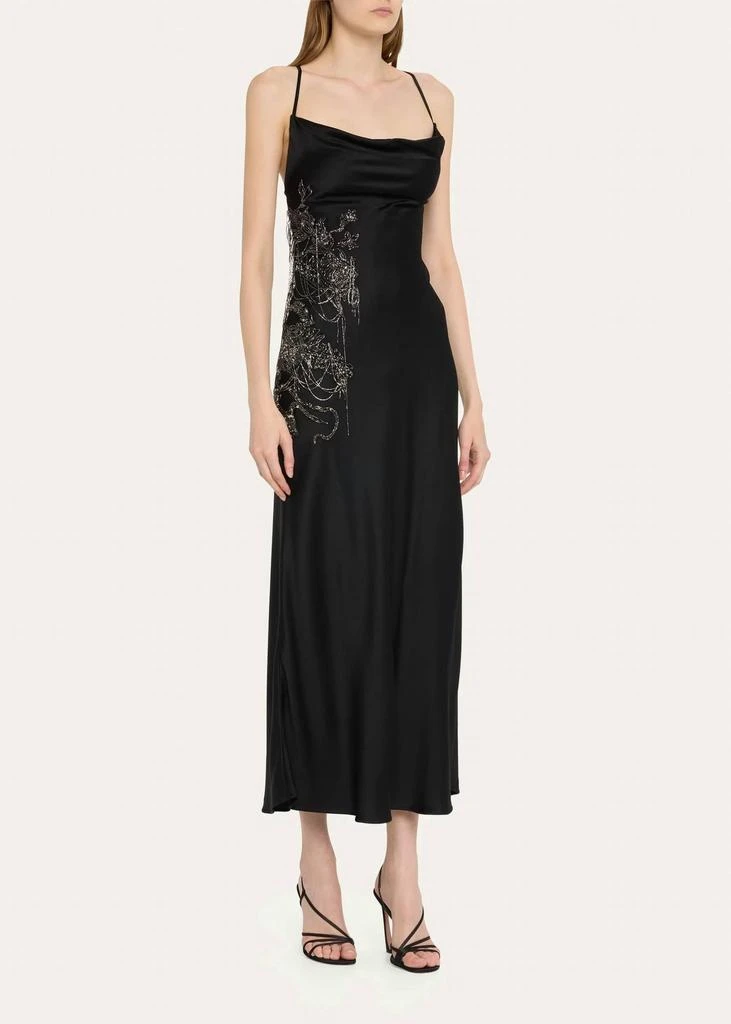 商品Jason Wu|Slip Dress With Bead Applique In Black,价格¥5192,第4张图片详细描述