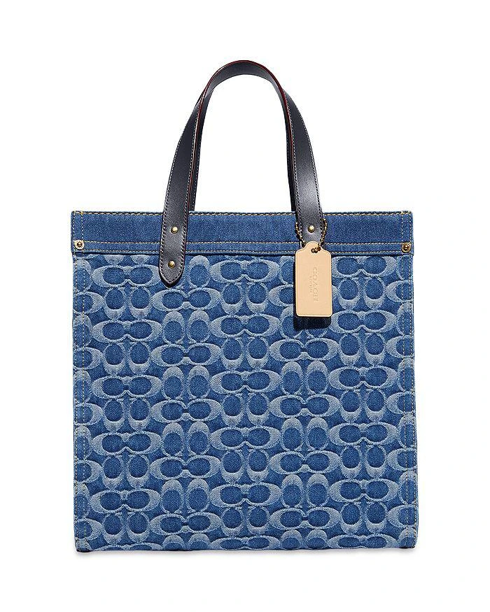 商品Coach|Field Logo Print Denim Tote,价格¥2607,第1张图片