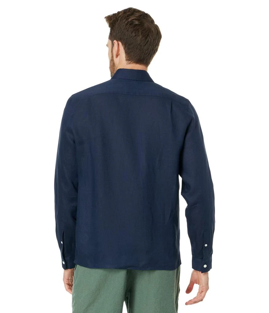 商品Lacoste|Long Sleeve Regular Fit Linen Button-Down with Front Pocket,价格¥896,第2张图片详细描述