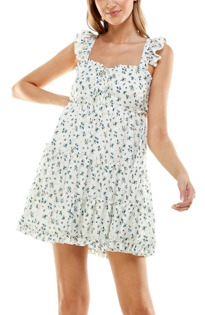 商品ROW A|Floral Ruffle Tiered Minidress,价格¥271,第3张图片详细描述