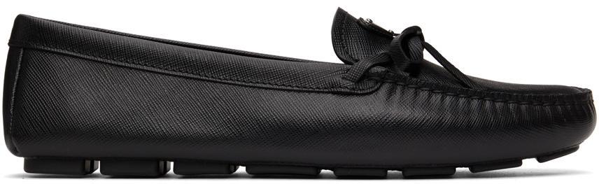 商品Prada|黑色 Saffiano 乐福鞋,价格¥8120,第1张图片