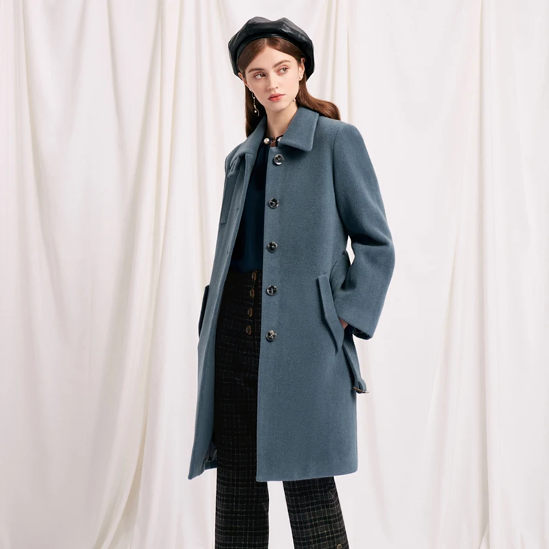 Nina 羊毛大衣-深蓝色 | Nina Wool  Coat - Nightime Blue 商品