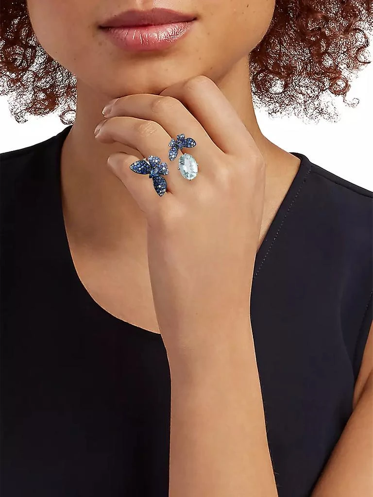 商品Stéfère|Butterfly 18K White Gold &amp; Multi-Gemstone Cuff Ring,价格¥39204,第2张图片详细描述