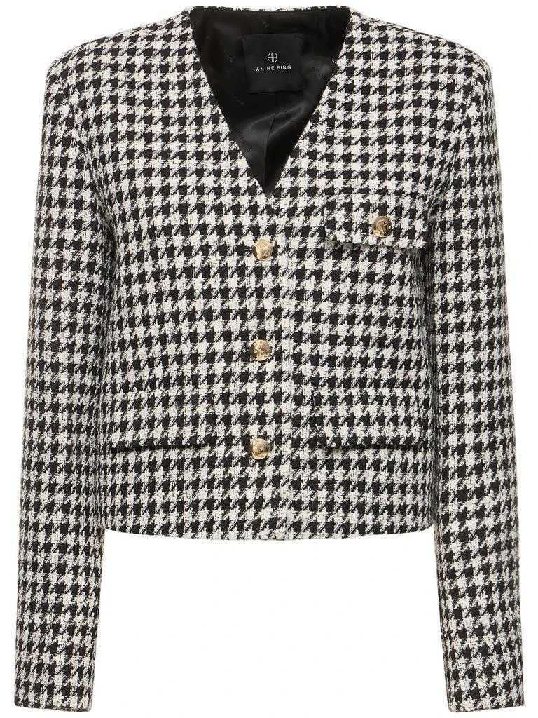 商品ANINE BING|Cara Houndstooth Jacket,价格¥1888,第1张图片