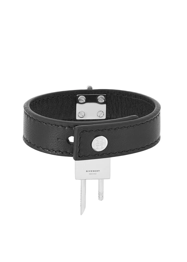 商品Givenchy|Padlock black leather bracelet,价格¥2041,第3张图片详细描述