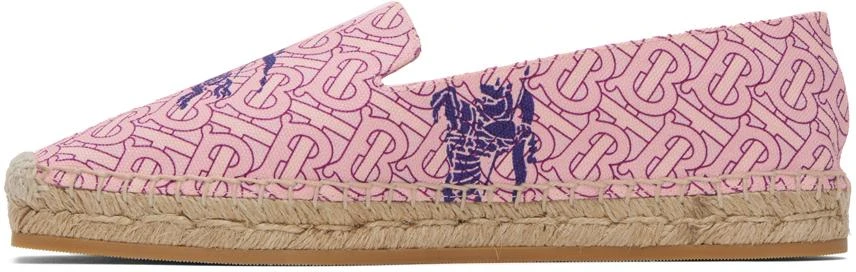 商品Burberry|Pink EKD Monogram Espadrilles,价格¥1923,第3张图片详细描述