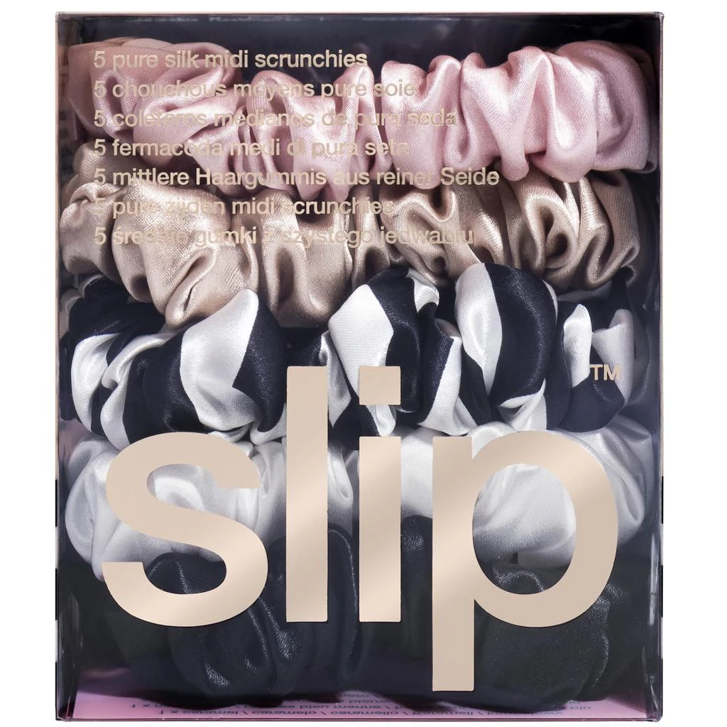 商品Slip|Slip Pure Silk 5-Pack Midi Scrunchies - Multi,价格¥376,第2张图片详细描述